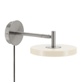 Asteria Short wall lamp, steel, pearl white