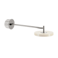 Asteria Long wall lamp, steel, pearl white, hardwired