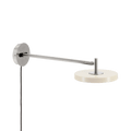 Asteria Long wall lamp, steel, pearl white