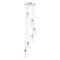 Valora 6 Light Cluster Pendant Polished Nickel and Ribbed Glass