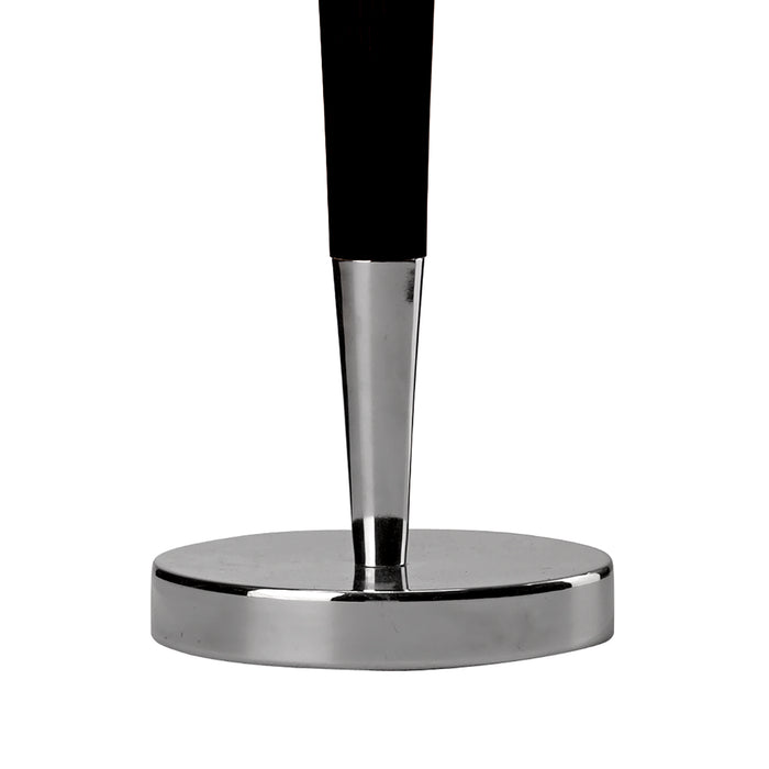 Viking Table Lamp Polished Chrome Black With Shade