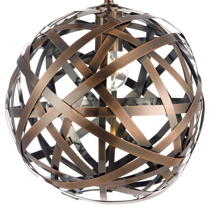 Voyage 1 Light Pendant Antique Copper Ball