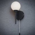 Black Finish Acqua Globe Ip44 Wall Light