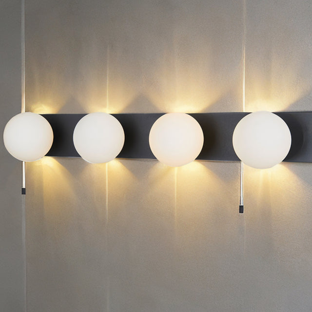 Black Finish Acqua Globe Ip44 Wall Light