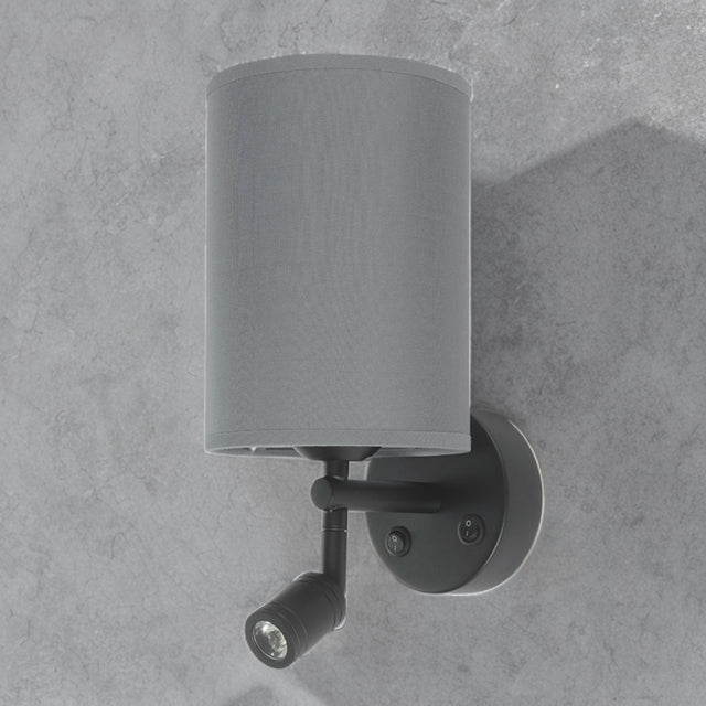 Black W/ Grey Shade Ashley Wall Light