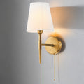 Shandon Matt Brass Wall Light With Fabric Shade