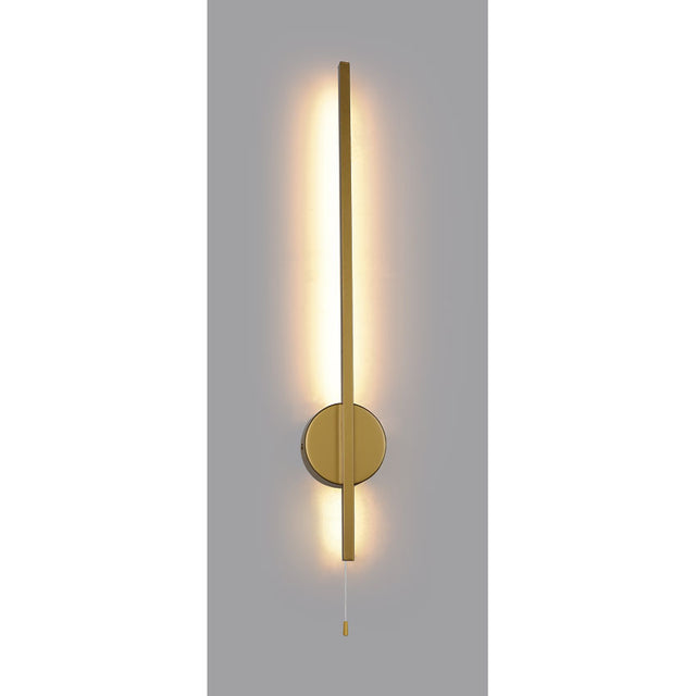 Corona Ultra-Modern Led Wall Lamp C/W Opal Diffuser And Painted Gold Metalwork.