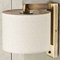 Antique Brass W/ Oatmeal Shade Décor Wall Light
