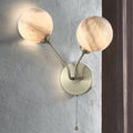 Antique Brass W/ Marble Glass Rosie Wall Light