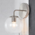 Clear Glass Globe Wall Light