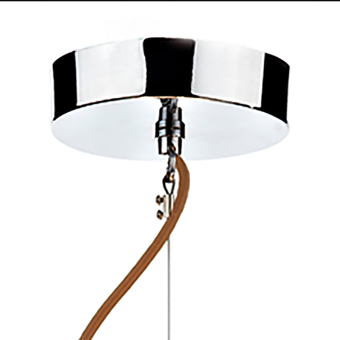 Wheel 3 Light Pendant Taupe Frosted Glass