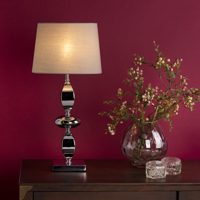 Wickford Table Lamp Polished Chrome With Shade