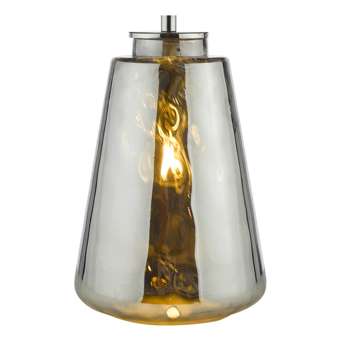 Wycliffe Table Lamp Smoked Glass With Shade