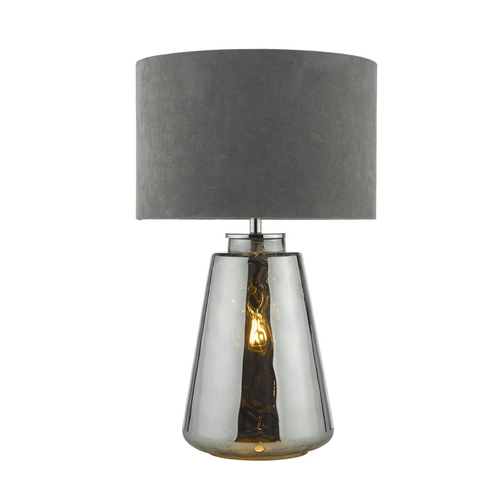 Wycliffe Table Lamp Smoked Glass With Shade