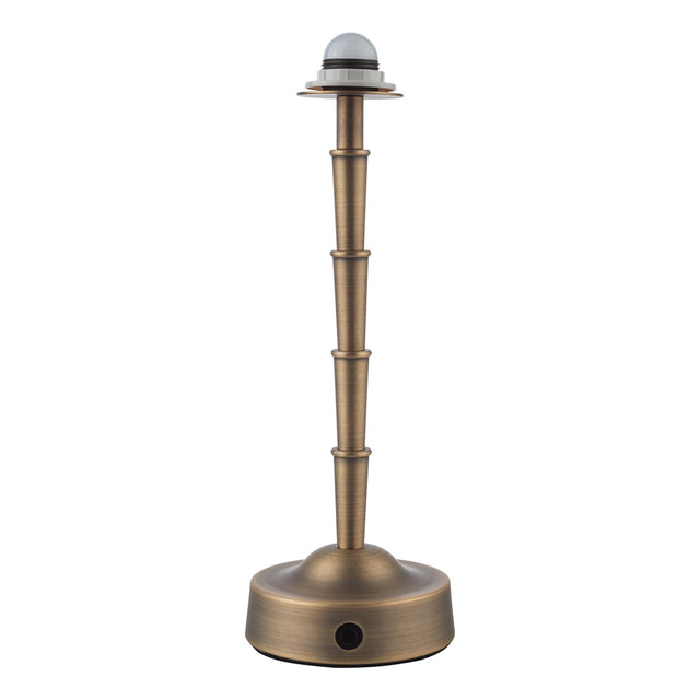Wyman Rechargeable Table Lamp Small Antique Bronze Base Only LED