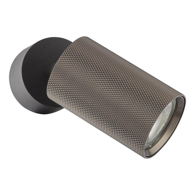 Yamis Single Spotlight Knurled Bronze and Matt Black