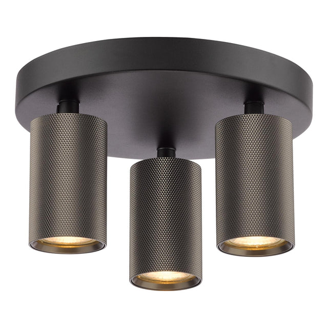 Yamis 3 Light Plate Spotlight Satin Bronze and Matt Black