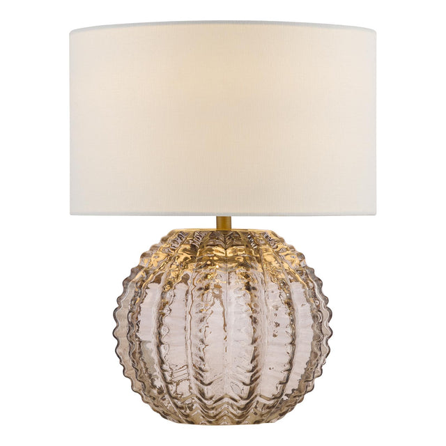 Zorin 1Lt Table Lamp Smoked Tea Glass Complete With Shade