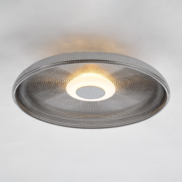 Ansel Flush Smoked Glass and Polished Black Chrome LED