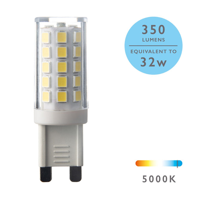 G9 LED LAMP 3.5W 400LM 5000K CLEAR