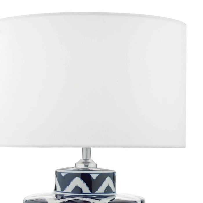 Caelan Table Lamp Blue & White Base Only