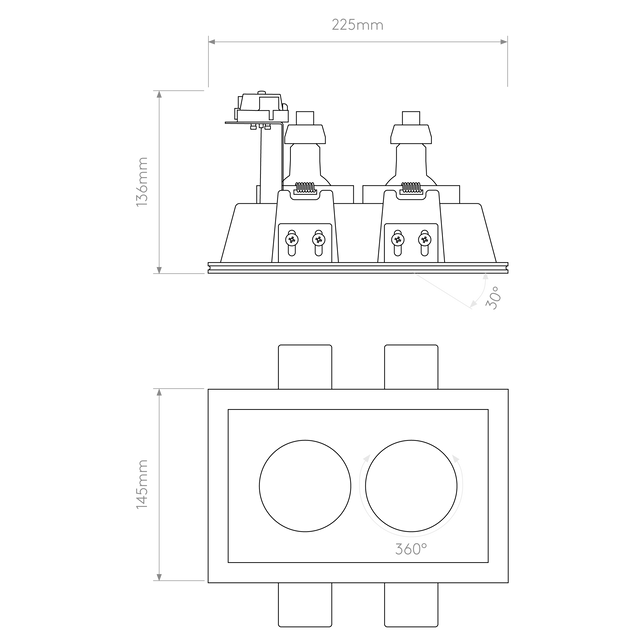 Blanco Twin Adjustable