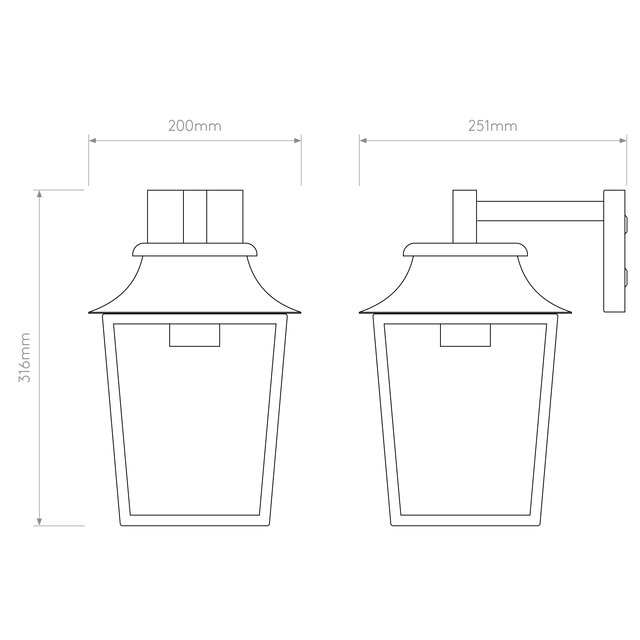 Richmond Wall Lantern 200