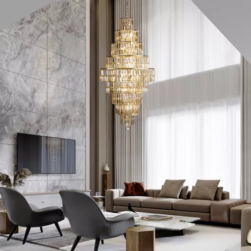 Radiance 3Lt Flush, Gold Metal and Champagne Glass