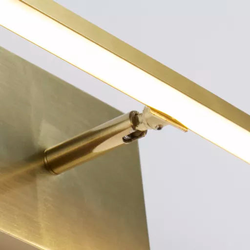 Santorini Picture Light - Satin Brass & Polished Metal