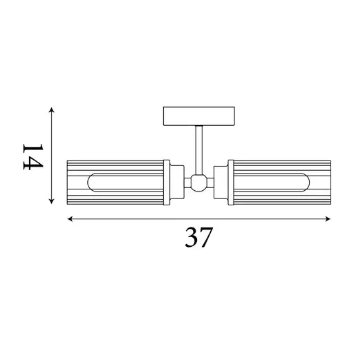 Aberdeen LED Up/Down Wall Light, Satin Brass Metal with Clea