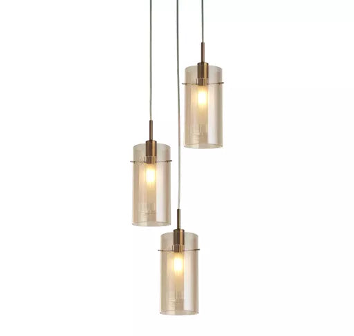 Cyclone Wall Light - Bronze Metal & Champagne Glass