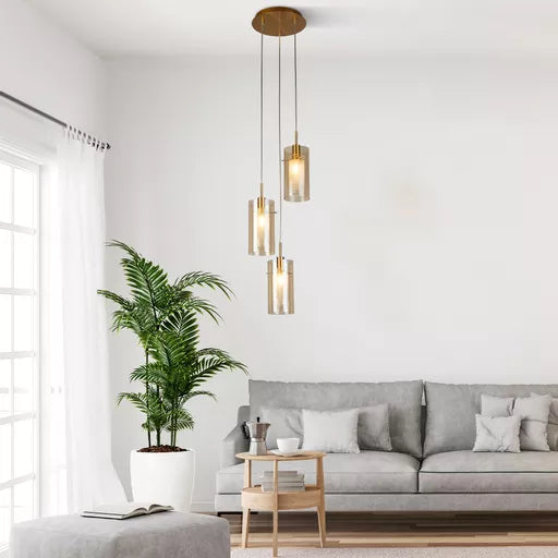 Cyclone Wall Light - Bronze Metal & Champagne Glass