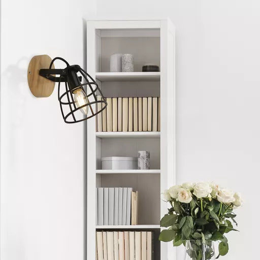 Section LED Wall Light, Sand Black Metal