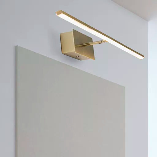 Santorini Picture Light - Satin Brass & Polished Metal