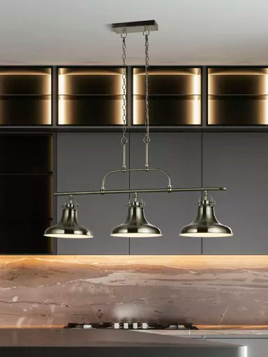 Dallas 3Lt Pendant - Satin Silver