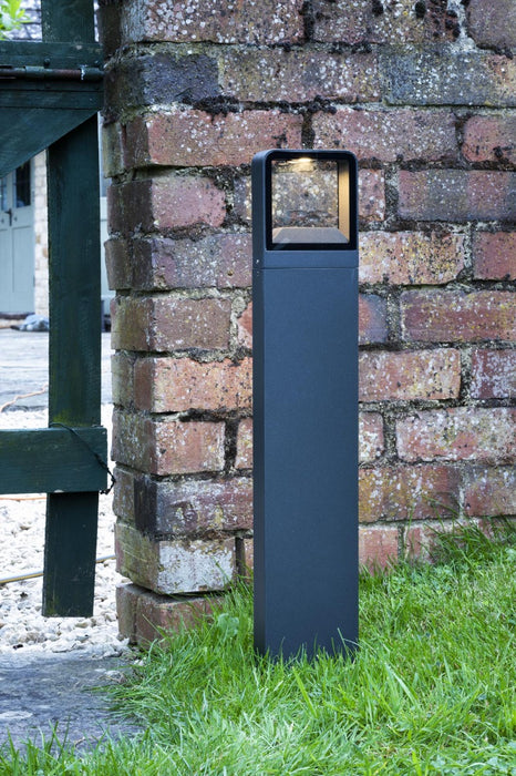 Malone Outdoor Post With Square Light Matt Grey IP65 LED