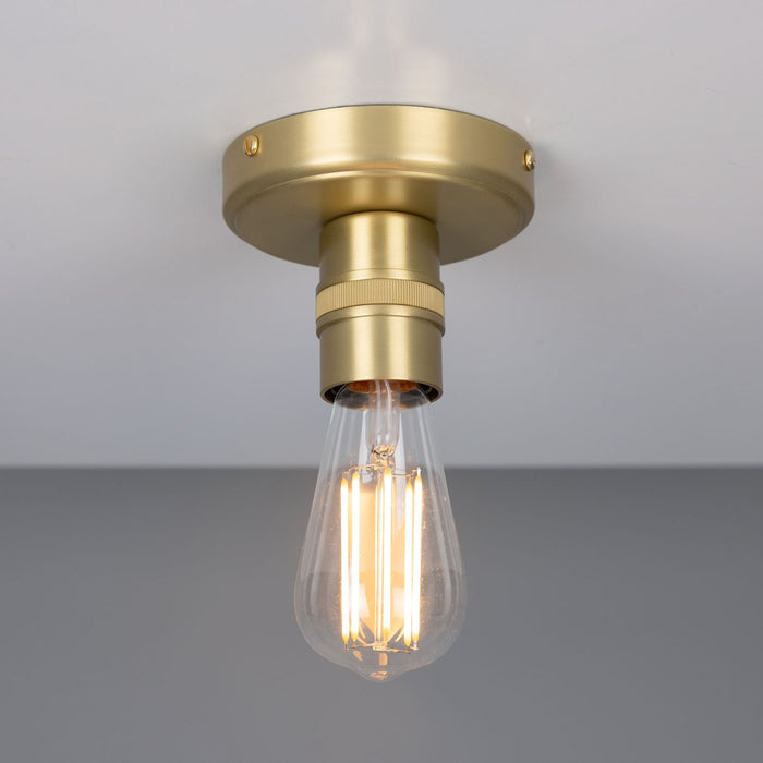 Devon Minimalist Brass Flush Ceiling Light