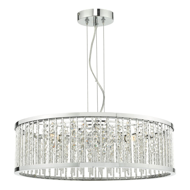 Nantes 5 Light Pendant Polished Chrome Aluminium