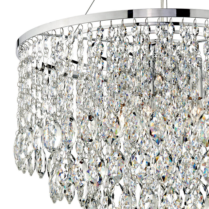 Pescara 5 Light Round Pendant Decorative Crystal