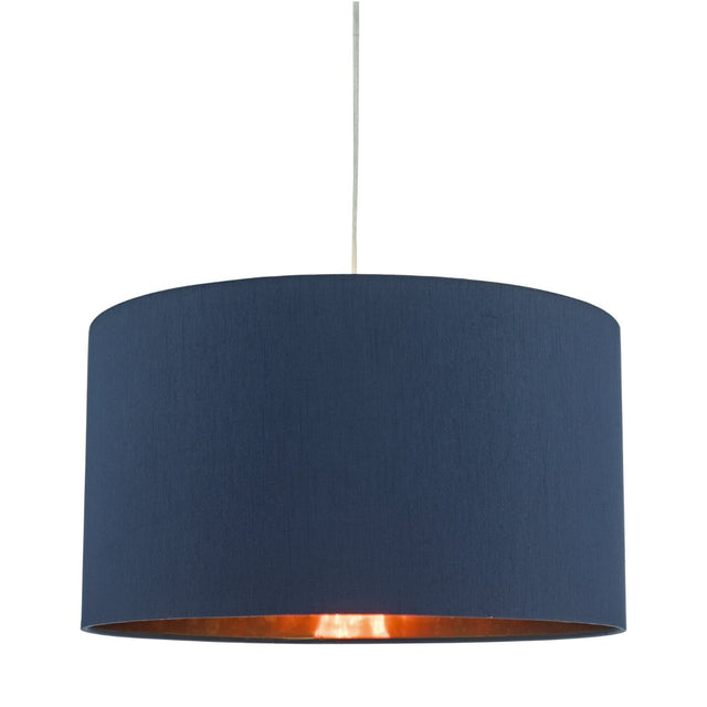 Timon Navy Blue Faux Silk Easy Fit Shade 40cm