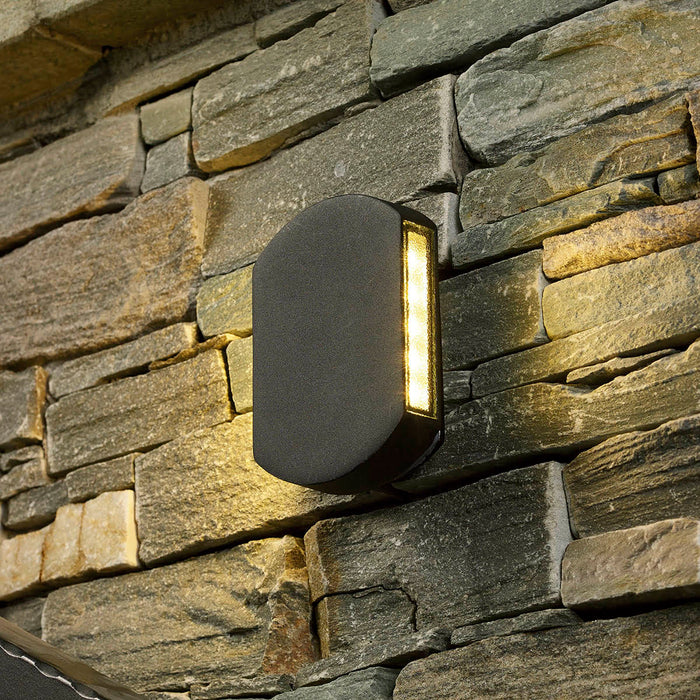 Vulcan Outdoor Wall Light Dark Grey IP44 LED