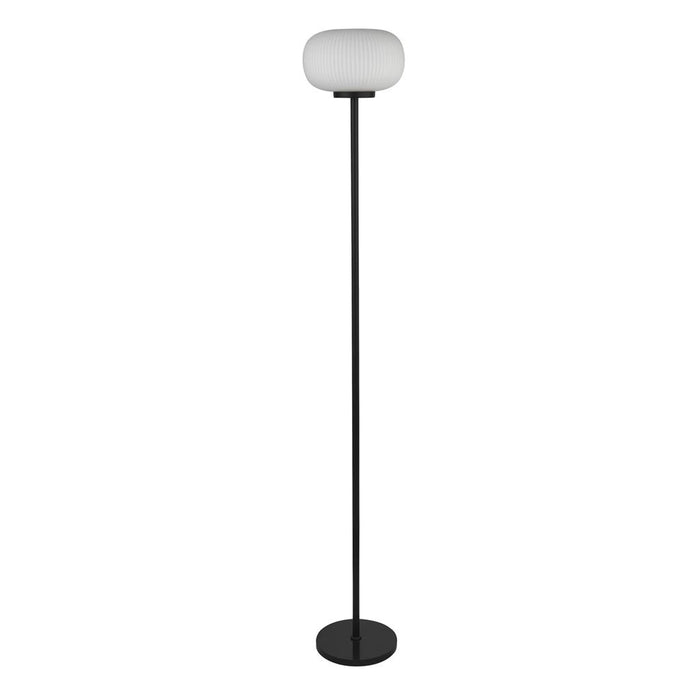 LUMINA 1LT FLOOR LAMP WITH RIBBED FROSTED GLASS