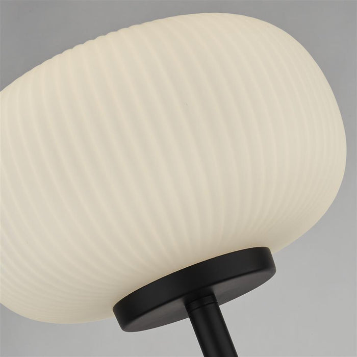 LUMINA 1LT FLOOR LAMP WITH RIBBED FROSTED GLASS