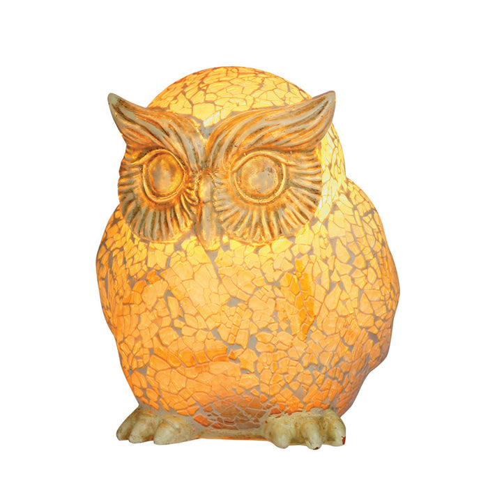 OWL MOSAIC GLASS TABLE LAMP