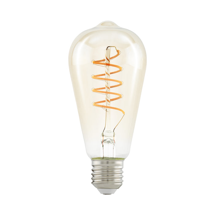 bulb-E27-LED ST64 4W 2200K amber spiral