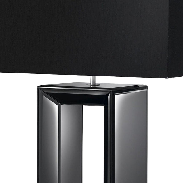 MIRROR TABLE LAMP - TALL - BLACK FS SHADE
