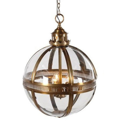 Antique Bronze Glass Ball Light