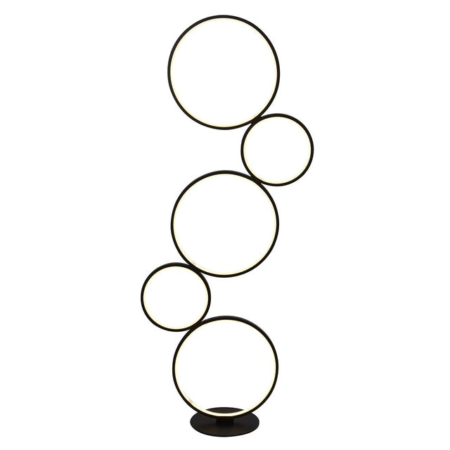 CIRQUE 5LT LED RING FLOOR LIGHT, MATT BLACK