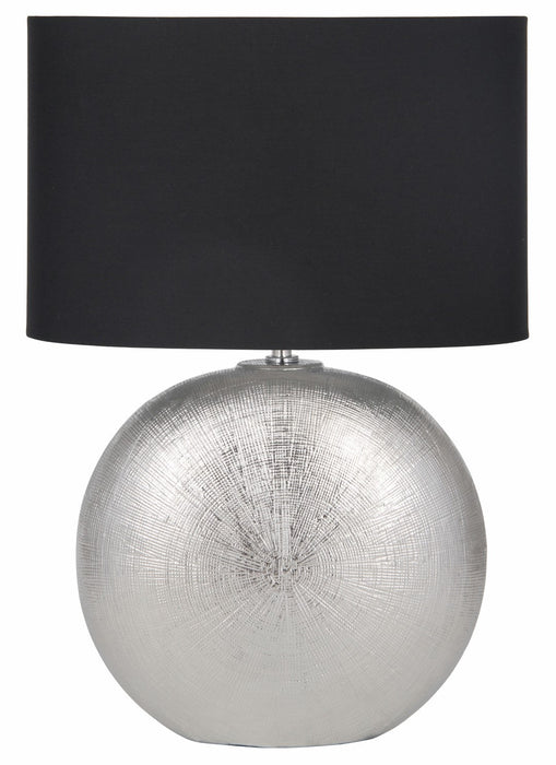 Alpha Silver Textured Ceramic Table Lamp
