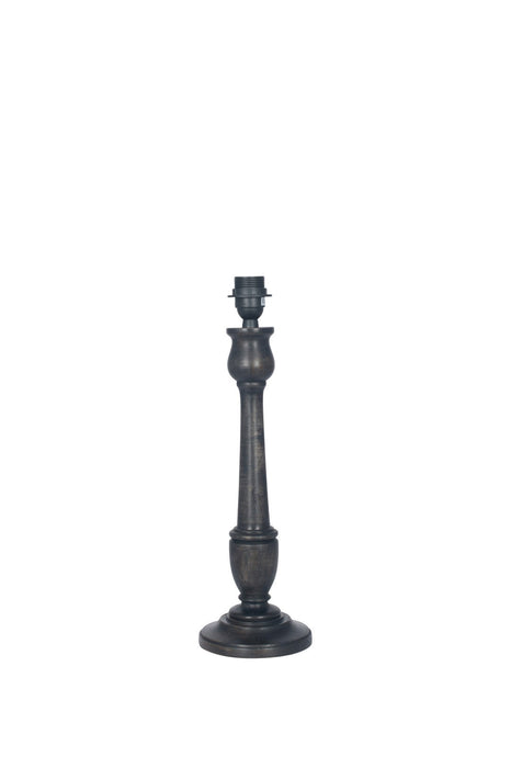 Captiva Antique Black Candlestick Wood Table Lamp